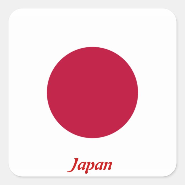 Flag of Japan Square Sticker (Front)