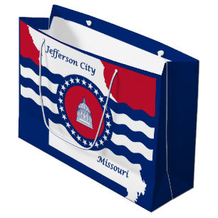 Flag of Jefferson city, Missouri Large Gift Bag
