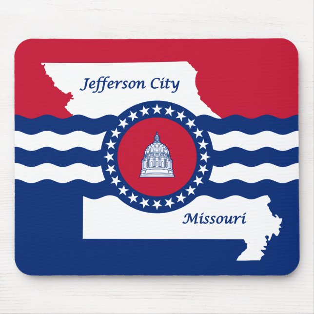 Flag of Jefferson city, Missouri Mouse Mat (Front)