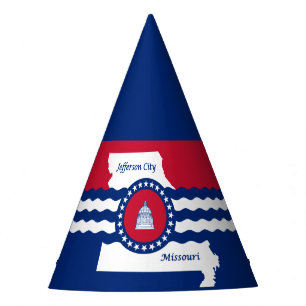 Flag of Jefferson city, Missouri Party Hat