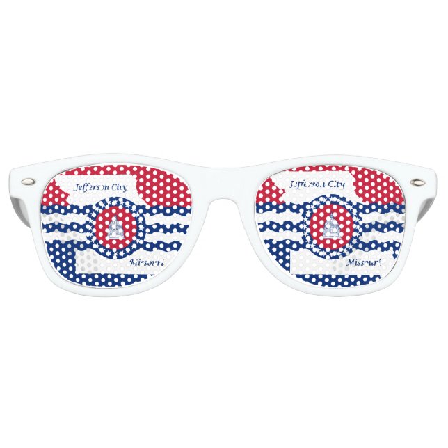 Flag of Jefferson city, Missouri Retro Sunglasses (Front)