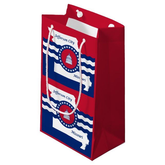Flag of Jefferson city, Missouri Small Gift Bag (Front Angled)