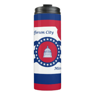 Flag of Jefferson city, Missouri Thermal Tumbler