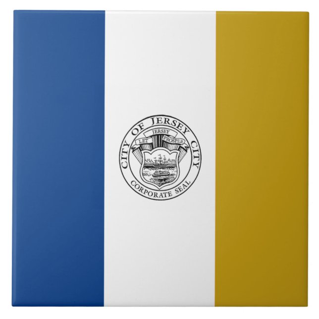 Flag of Jersey City (New Jersey) Tile (Front)