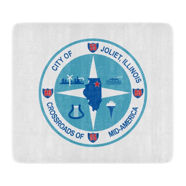Flag of Joliet (Illinois) Cutting Board (Front)