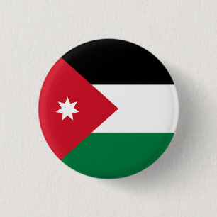 Flag of Jordan 3 Cm Round Badge