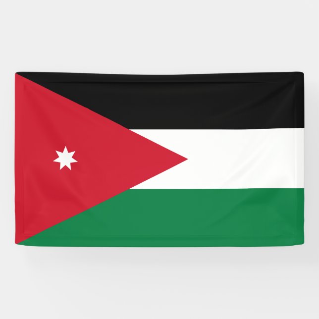 Flag of Jordan Banner (Horizontal)