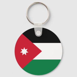 Flag of Jordan Key Ring