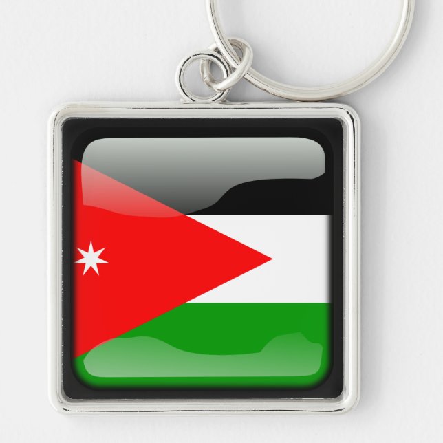 Flag of Jordan Key Ring (Front)