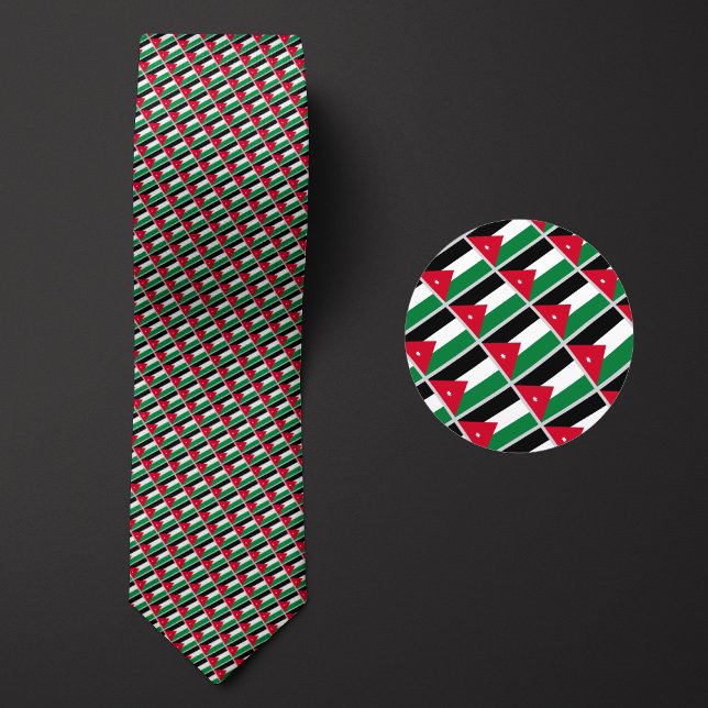 Flag of Jordan Pattern Tie (Creator Uploaded)