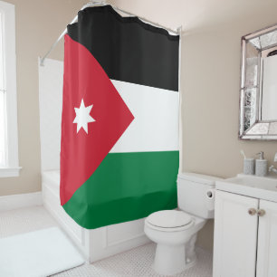 Flag of Jordan Shower Curtain