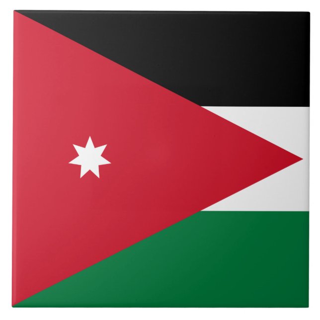 Flag of Jordan Tile (Front)