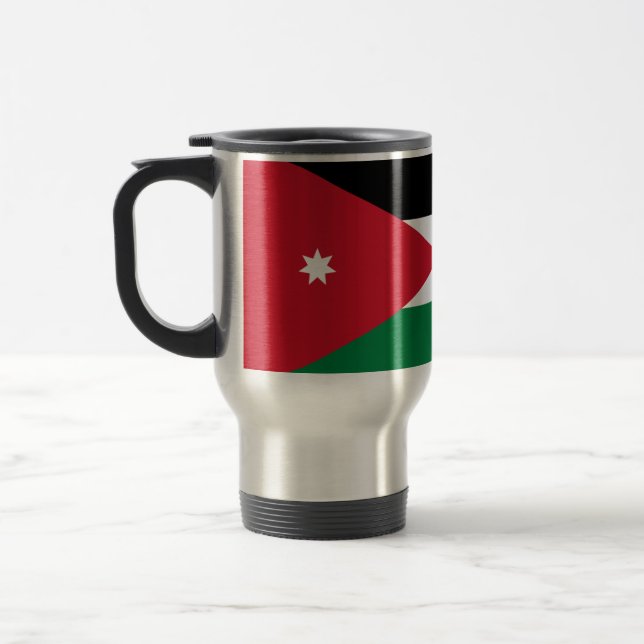 Flag of Jordan Travel/Commuter Mug (Left)