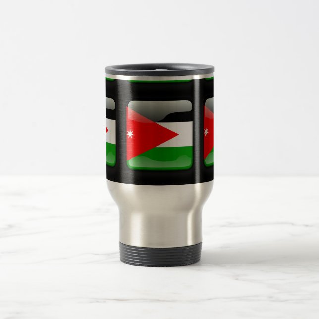 Flag of Jordan Travel Mug (Center)