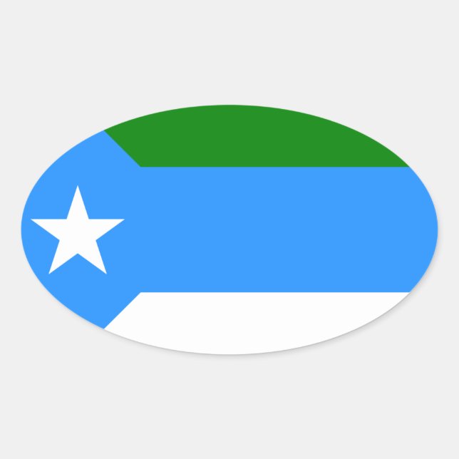 Flag of Jubaland, Somalia Oval Sticker (Front)