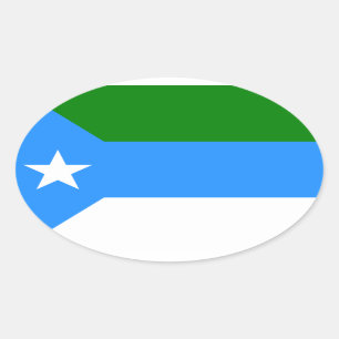 Flag of Jubaland, Somalia Oval Sticker