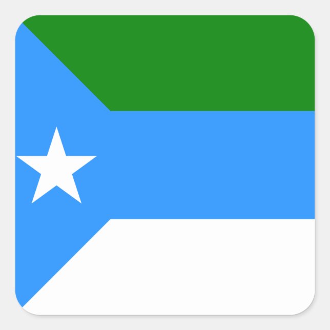 Flag of Jubaland, Somalia Square Sticker (Front)