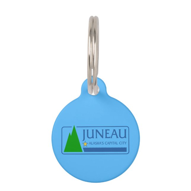 Flag of Juneau, Alaska Pet ID Tag (Front)