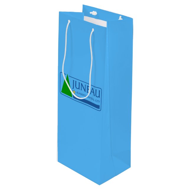 Flag of Juneau, Alaska Wine Gift Bag (Front Angled)