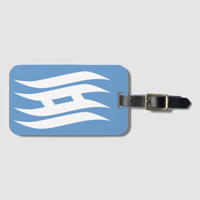 Flag of Kanagawa Prefecture, Japan Luggage Tag (Front Horizontal)