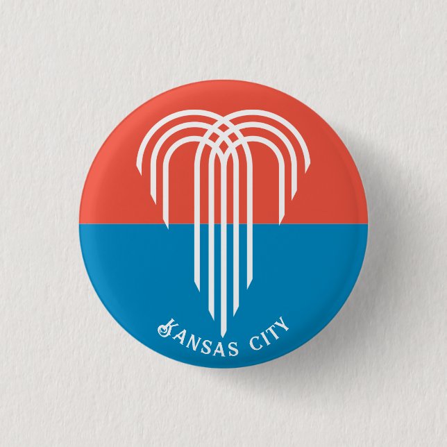 Flag of Kansas City (2023), Missouri 3 Cm Round Badge (Front)
