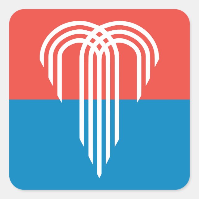 Flag of Kansas City, Missouri Square Sticker (Front)