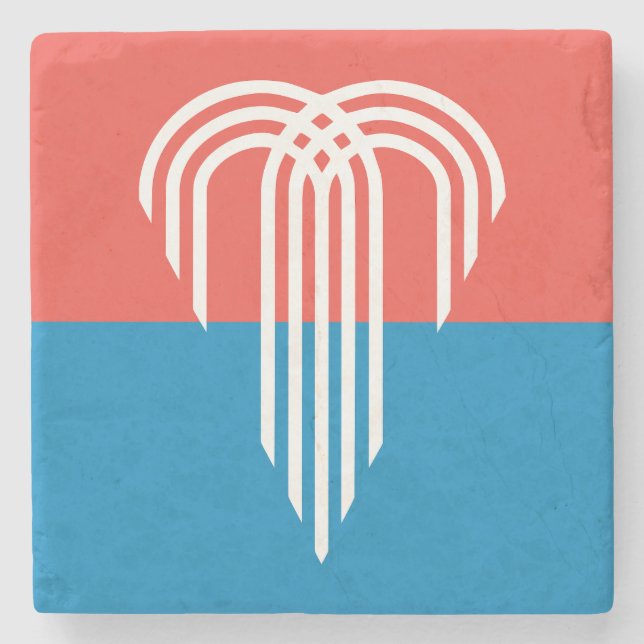 Flag of Kansas City (Missouri) Stone Coaster (Front)