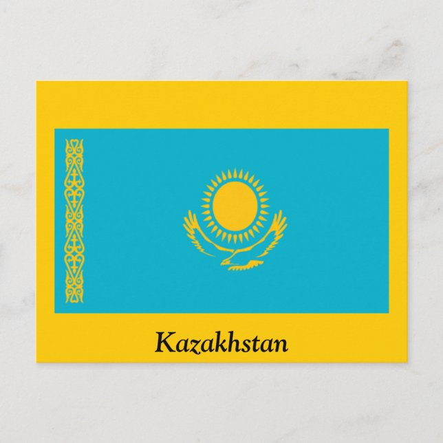 Flag of Kazakhstan Postcard (Front)