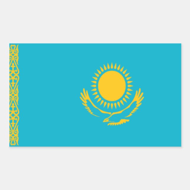Flag of Kazakhstan Rectangular Sticker (Front)