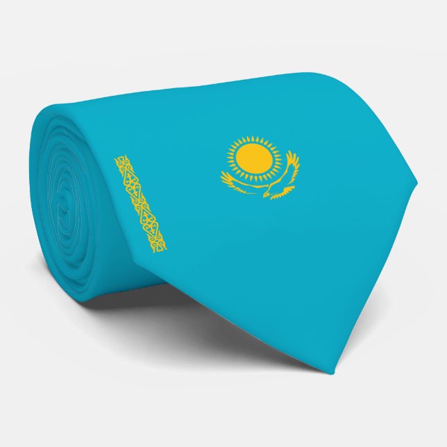 Flag of Kazakhstan Tie (Rolled)