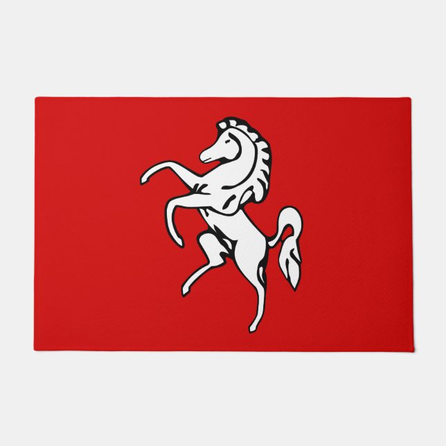 Flag of Kent (White Horse) (County of England, UK) Doormat (Front)
