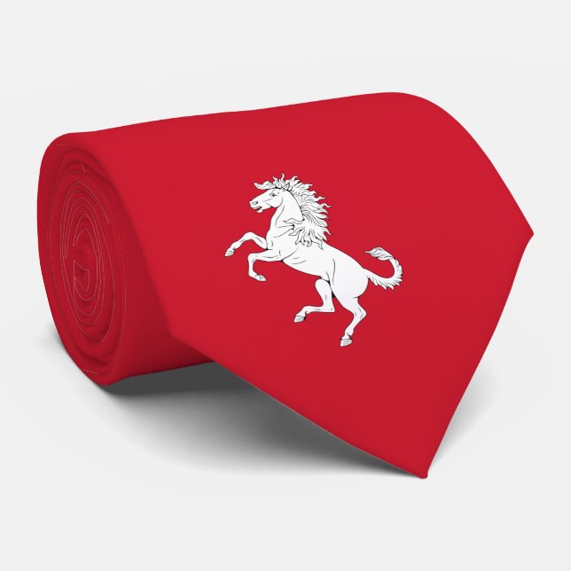 Flag of Kent (White Horse) (County of England, UK) Tie (Rolled)