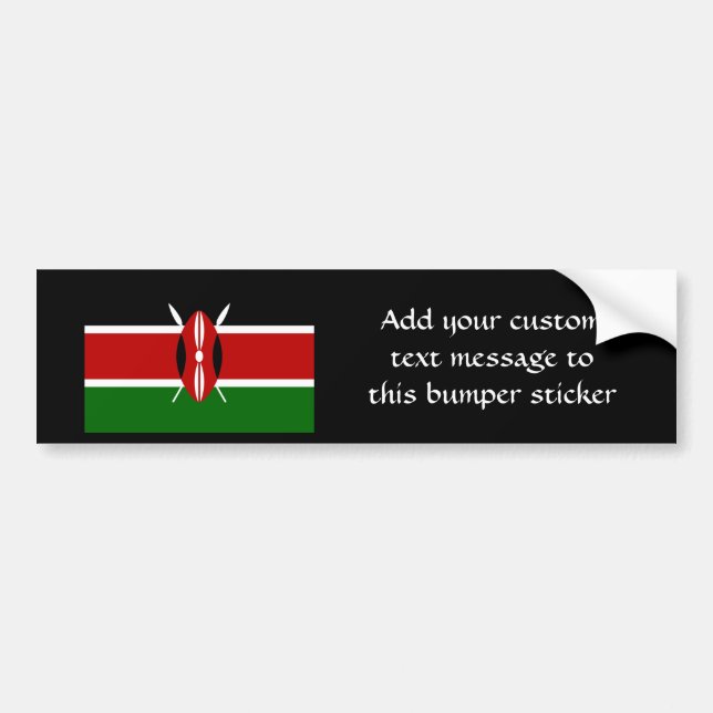 Flag of Kenya Africa Bumper Sticker (Front)