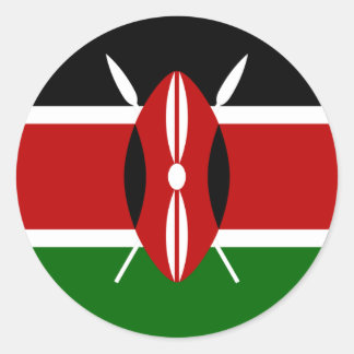 Flag of Kenya Africa Classic Round Sticker