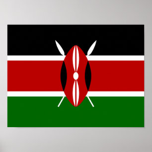Flag of Kenya Africa Poster