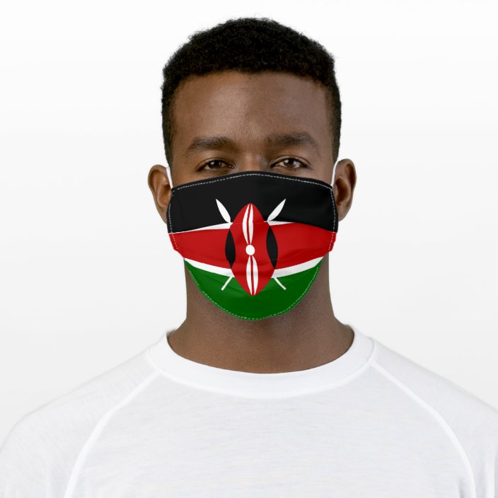 Flag of Kenya Cloth Face Mask Zazzle.co.uk