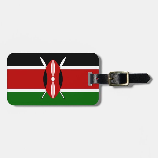 Flag of Kenya Easy ID Personal Luggage Tag (Front Horizontal)