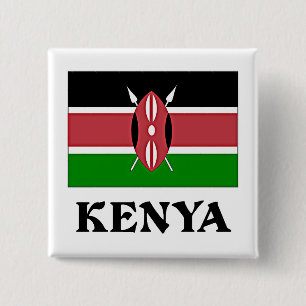 Flag of Kenya, labelled 15 Cm Square Badge