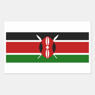 Flag of Kenya Rectangular Sticker
