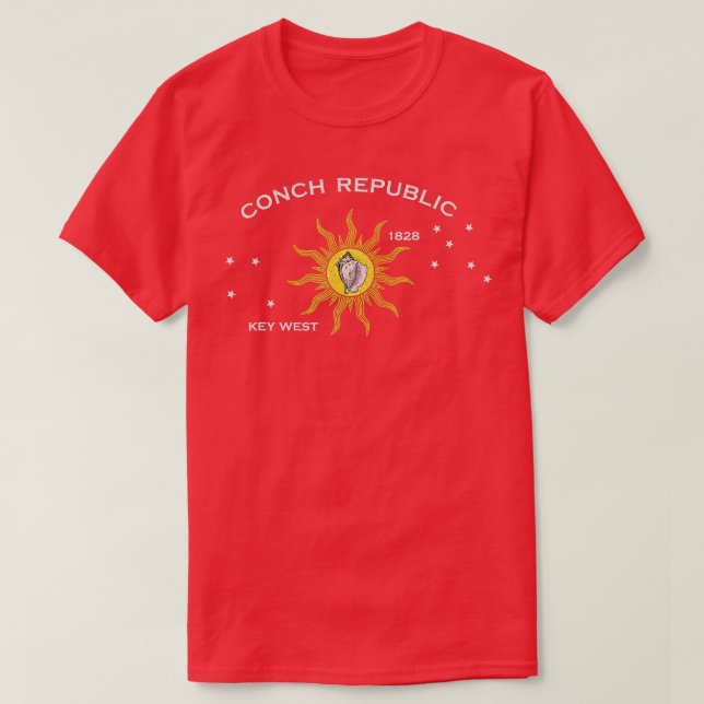 FLAG OF KEY WEST FLORIDA CONCH REPUBLIC  T-Shirt (Design Front)