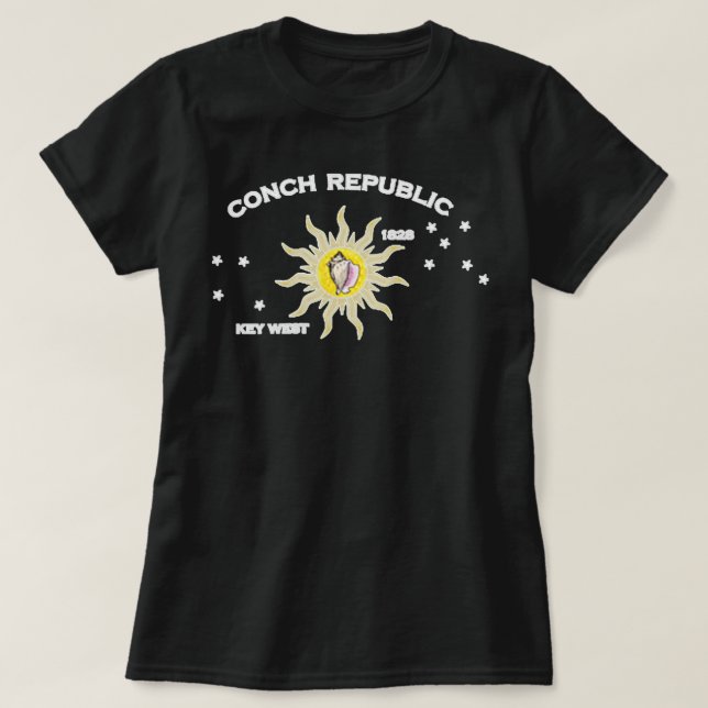 FLAG OF KEY WEST FLORIDA CONCH REPUBLIC T-Shirt (Design Front)