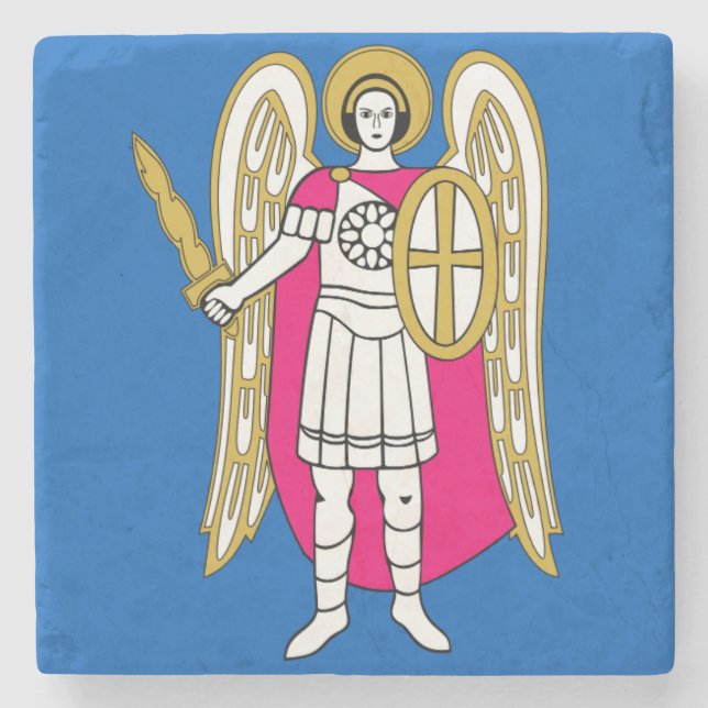 Flag of Kiev, Ukraine Coasters (Front)
