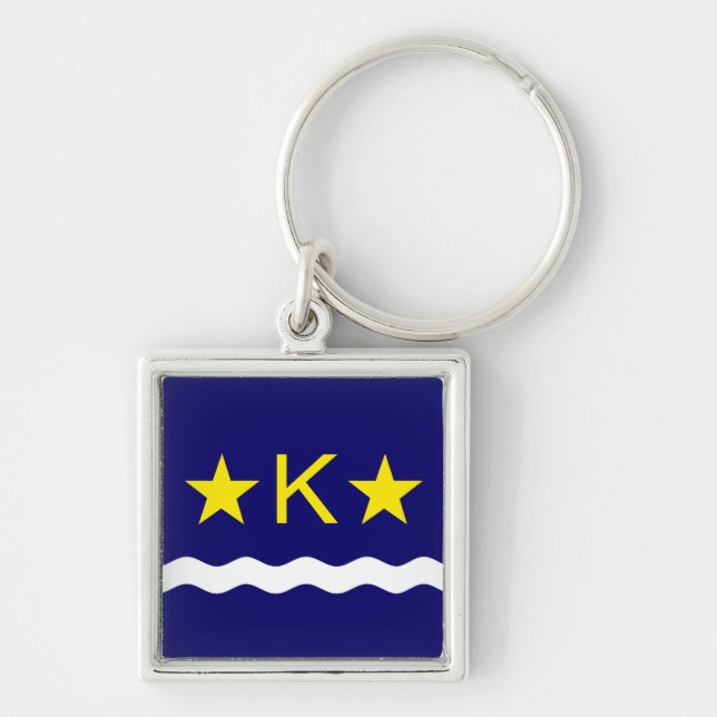 Flag of Kinshasa, Congo Keychain (Front)