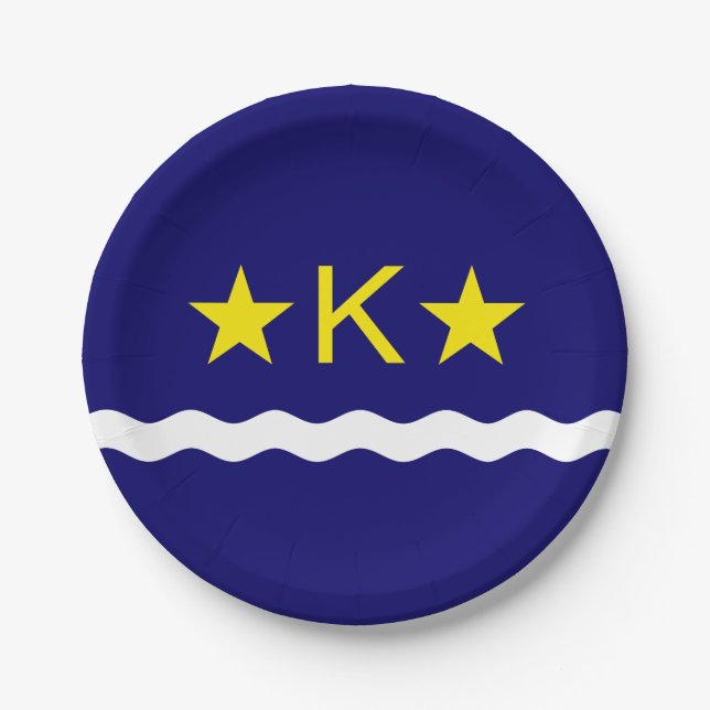 Flag of Kinshasa, Congo Paper Plates (Front)