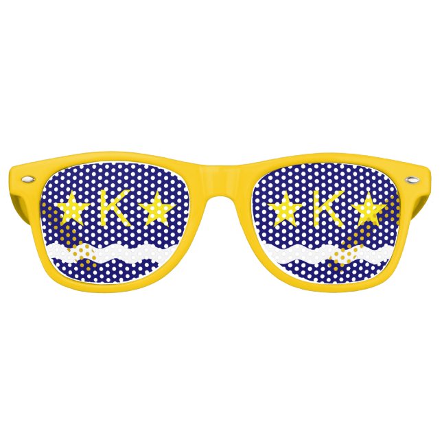Flag of Kinshasa, Congo Retro Sunglasses (Front)