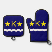 Flag of Kinshasa, Congo Square Paper Coaster