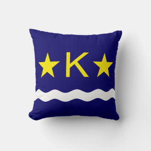 Flag of Kinshasa, Congo Throw Pillow