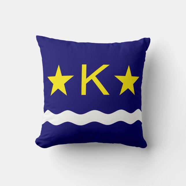 Flag of Kinshasa, Congo Throw Pillow (Front)