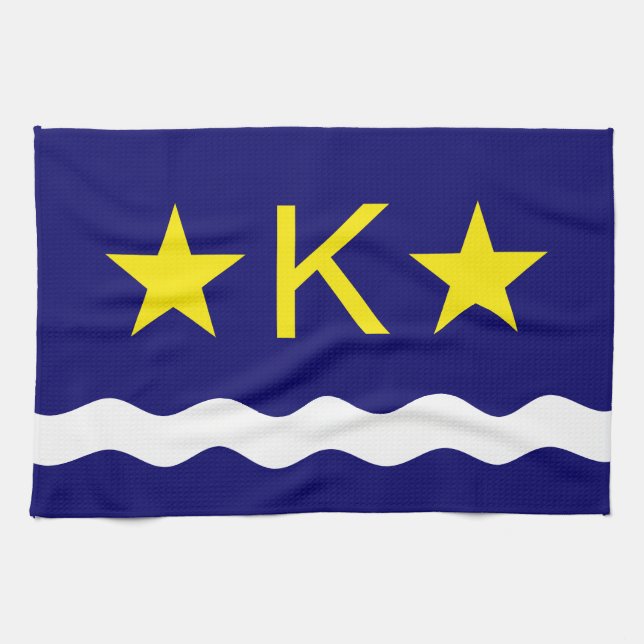Flag of Kinshasa, Congo Towel (Horizontal)
