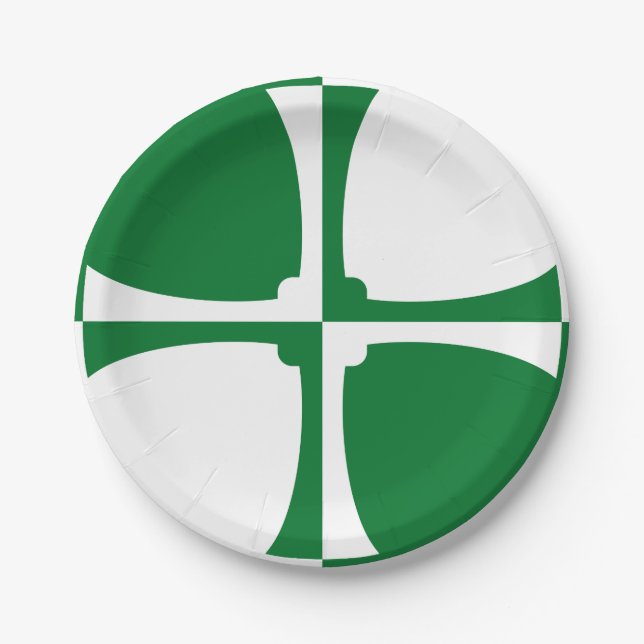 Flag of Kirkcudbrightshire Paper Plates (Front)